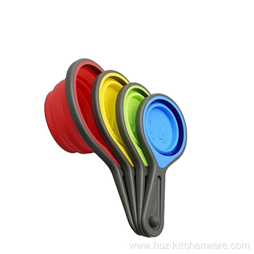 Foldable Silicone Measuring spoon set
